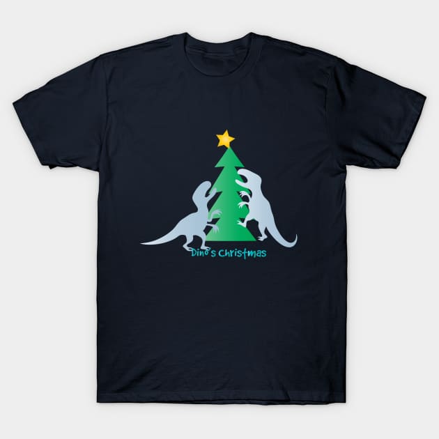 Dino's Christmas T-Shirt by martinussumbaji